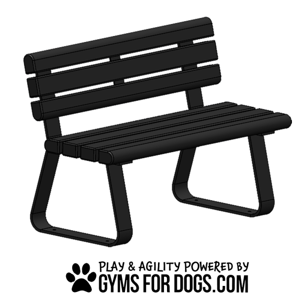 Surface Mount Trail Bench Black