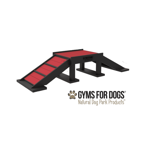 dog park equipment bridge climb sm red