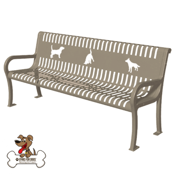 Three Dog Bench - Thermoplastic Coasted Steel