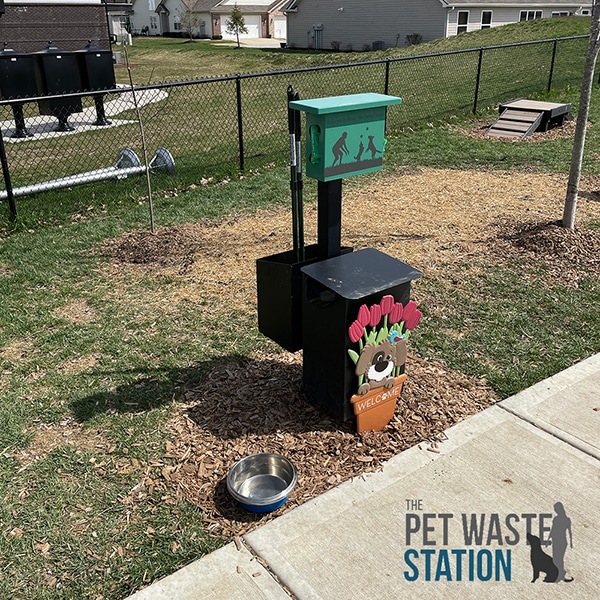pet waste station in ground 3