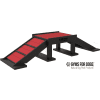 dog park equipment bridge climb red