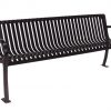 6ftSlatedBench Silhouette ThermoCoated Black