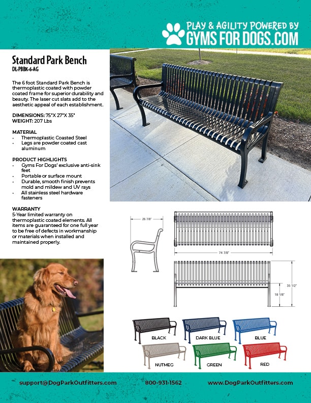 GymsForDogs StandardParkBenches AG Specs