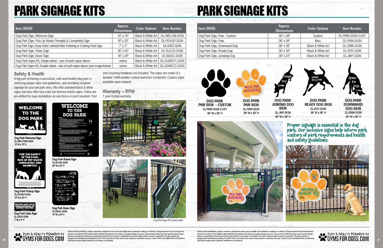 ParkSigns GymsForDogs Spec