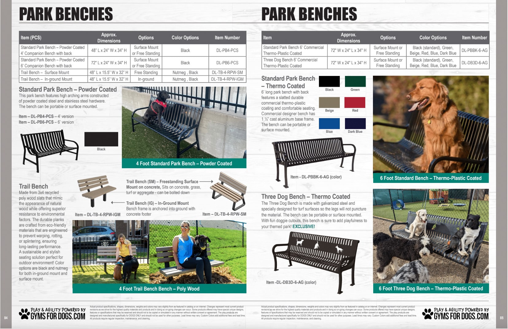 2025 GymsForDogs Benches