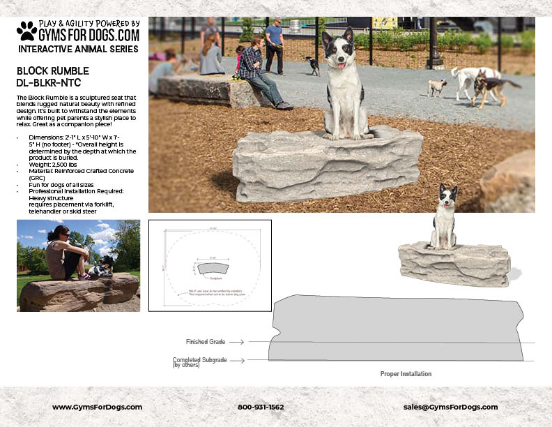 BlockRumble InteractiveAnimalSeries GymsForDogs