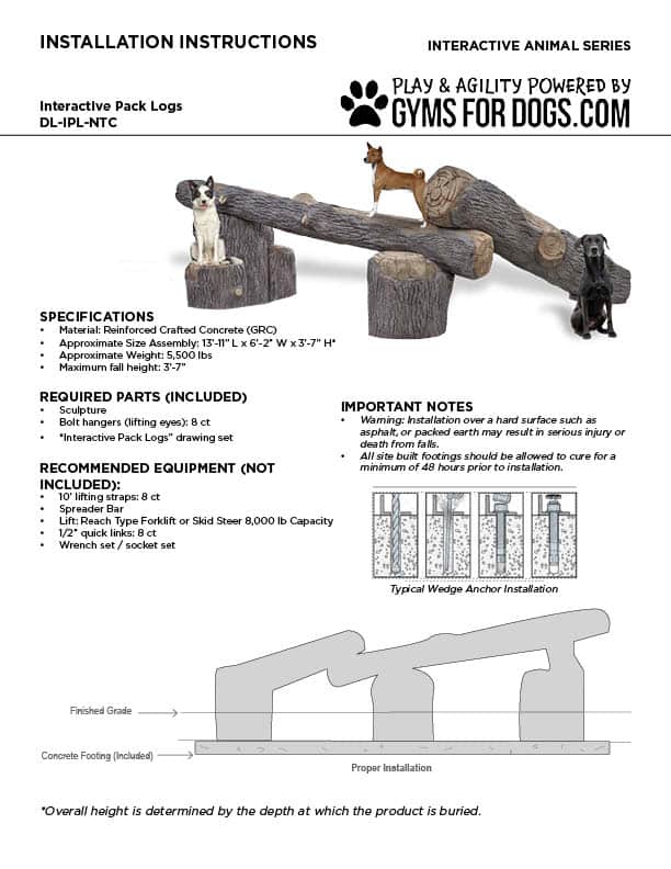 INSTALLATION InteractivePackLogs GymsForDogs